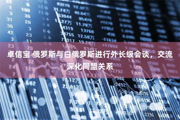 卓信宝 俄罗斯与白俄罗斯进行外长级会谈，交流深化同盟关系